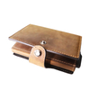 Hot Sale PU Leather RFID Blocking Button Pop Up Slim Aluminum Case Business Bank ID Credit Card Holder