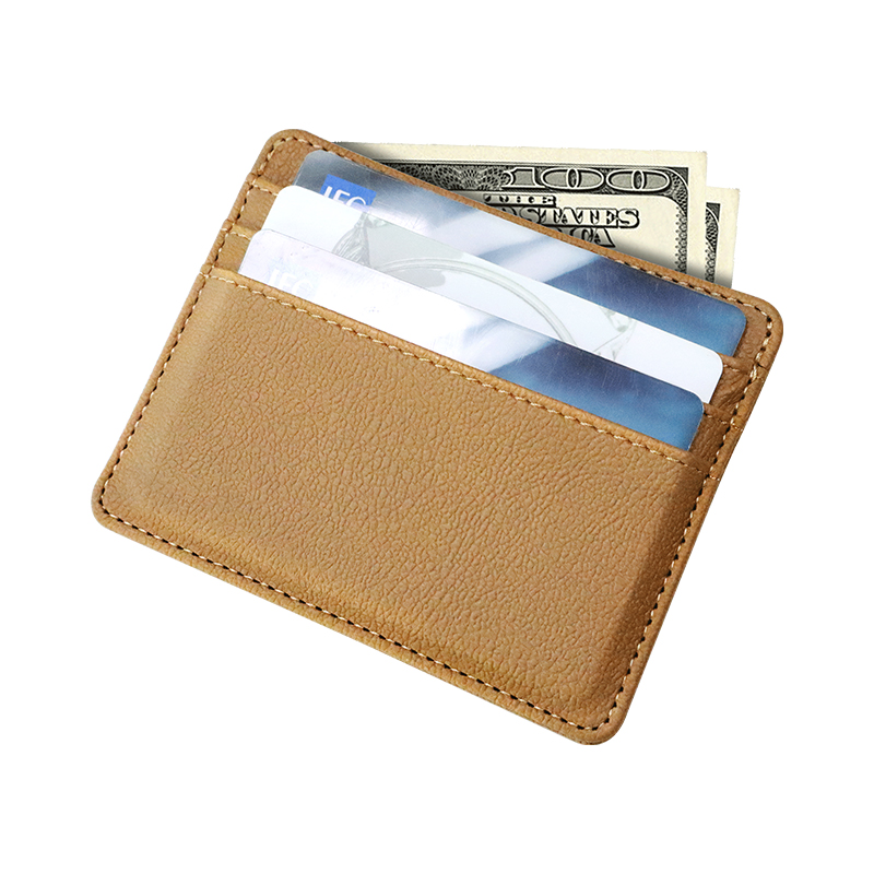 Custom High Quality Designer Slim Saffiano Leather Credit Card Holder Wallet Men